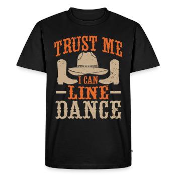 Line Dancing Groupe Line Dance Western Cowboy - Men's Premium Organic T-Shirt - black - Front - Nico (187cm)