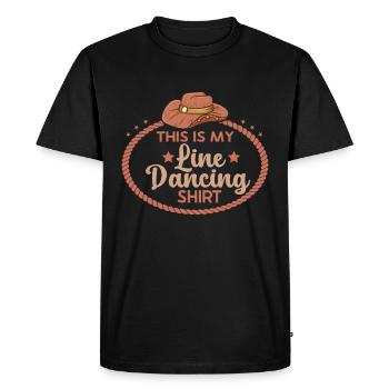 Line Dancing Groupe Line Dance Western Cowboy - Men's Premium Organic T-Shirt - black - Front - Nico (187cm)