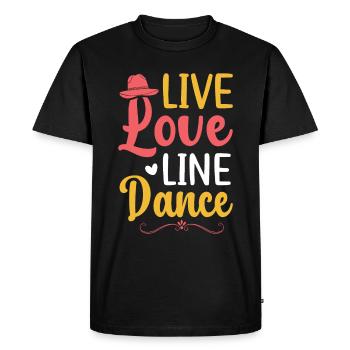 Line Dancing Groupe Line Dance Western Cowboy - Men's Premium Organic T-Shirt - black - Front - Nico (187cm)