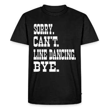 Line Dancing Groupe Line Dance Western Cowboy - Men's Premium Organic T-Shirt - black - Front - Nico (187cm)