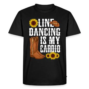 Line Dancing Groupe Line Dance Western Cowboy - Men's Premium Organic T-Shirt - black - Front - Nico (187cm)
