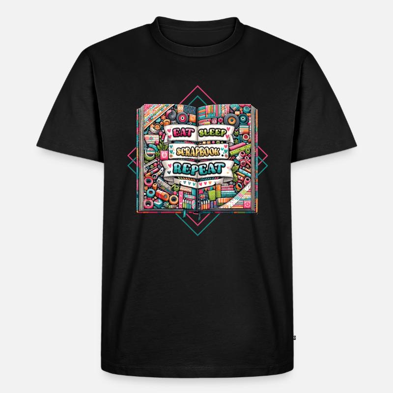 Mädchen Scrapbooking Enthusiast Scrapbook - Männer Premium Bio T-Shirt - Schwarz