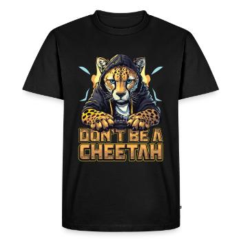 Video Gaming Cheetah Esport Gaming Nerd Gamer - Men's Premium Organic T-Shirt - black - Front - Nico (187cm)