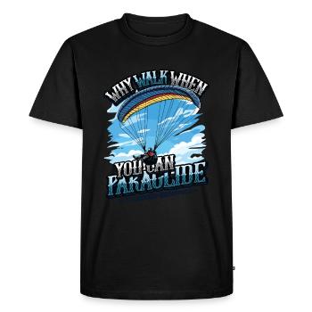 Parachutisme Parachutisme Parapente - T-shirt Premium bio Homme - noir - Devant - Nico (187cm)
