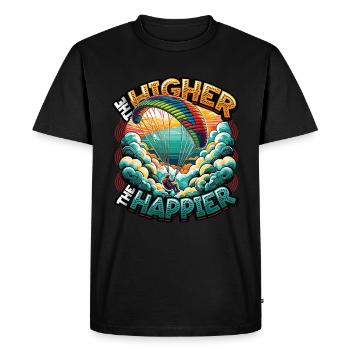 Skydiving Parachute Skydiving Paragliding - Men's Premium Organic T-Shirt - black - Front - Nico (187cm)