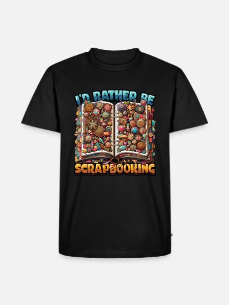 Scrapbooking fille passionné Scrapbook - T-shirt Premium bio Homme - noir
