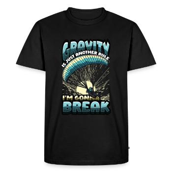 Fallschirmspringen Parachute Skydiving Paraglider - Männer Premium Bio T-Shirt - Schwarz - Vorne - Nico (187cm)