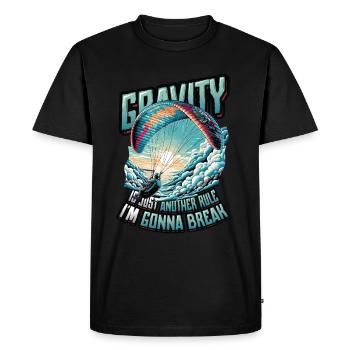 Parachutisme Parachutisme Parapente - T-shirt Premium bio Homme - noir - Devant - Nico (187cm)