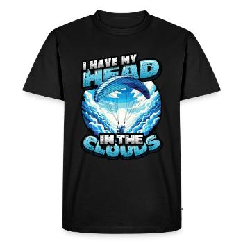 Skydiving Parachute Skydiving Paragliding - Men's Premium Organic T-Shirt - black - Front - Nico (187cm)