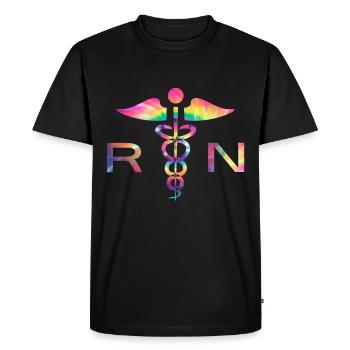Registered Nurse Krankenschwester Nursing - Men's Premium Organic T-Shirt - black - Front - Nico (187cm)