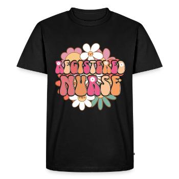 Registered Nurse Krankenschwester Nursing - Men's Premium Organic T-Shirt - black - Front - Nico (187cm)