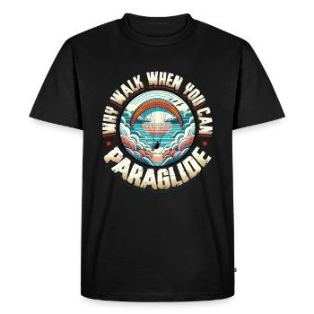 Parachutisme Parachutisme Parapente - T-shirt Premium bio Homme - noir - Devant - Nico (187cm)