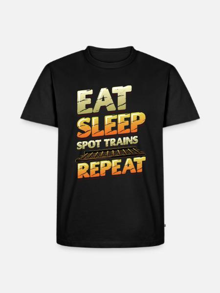 Trainspotting Train Lovers Trains - Men's Premium Organic T-Shirt - black