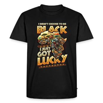 African American Black History - Men's Premium Organic T-Shirt - black - Front - Nico (187cm)