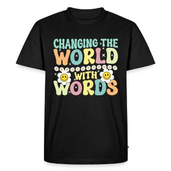 Orthophoniste Groovy SLP - T-shirt Premium bio Homme - noir - Devant - Nico (187cm)