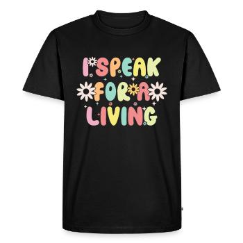 Orthophoniste Groovy SLP - T-shirt Premium bio Homme - noir - Devant - Nico (187cm)
