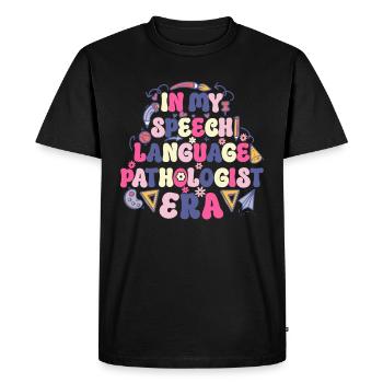 Orthophoniste Groovy SLP - T-shirt Premium bio Homme - noir - Devant - Nico (187cm)