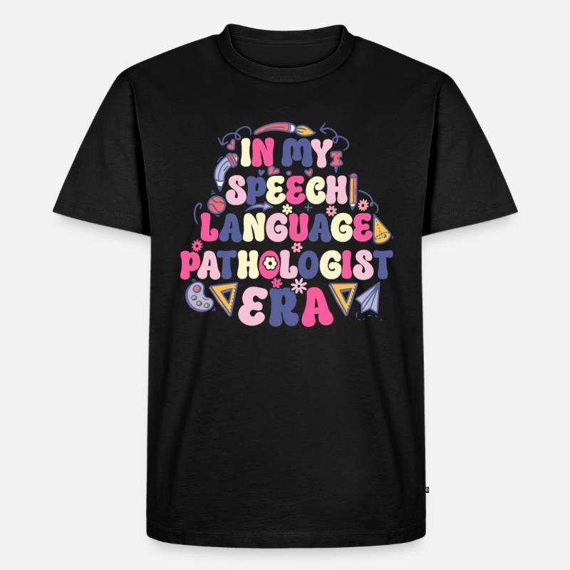 Groovy Speech Language Pathologist SLP - Männer Premium Bio T-Shirt - Schwarz
