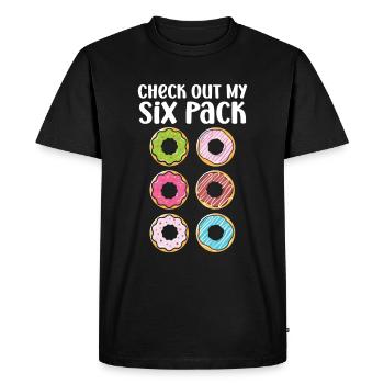Donut sur le thème Donut pulvérisé drôle mignon - T-shirt Premium bio Homme - noir - Devant - Nico (187cm)