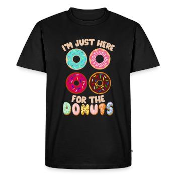 Donut sur le thème Donut pulvérisé drôle mignon - T-shirt Premium bio Homme - noir - Devant - Nico (187cm)