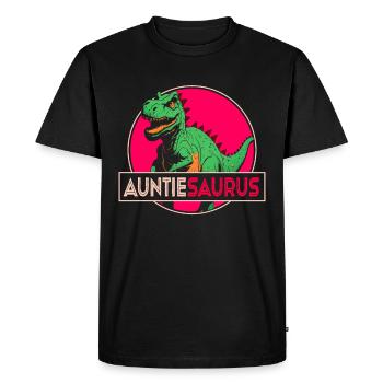 Tanteaurus T Rex dinosaure tante famille Saurus - T-shirt Premium bio Homme - noir - Devant - Nico (187cm)