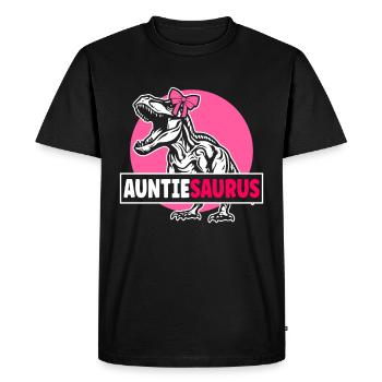Tanteaurus T Rex dinosaure tante famille Saurus - T-shirt Premium bio Homme - noir - Devant - Nico (187cm)