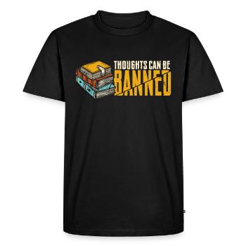 Livres interdits Amateurs de livres Lire des livres Livres - T-shirt Premium bio Homme - noir - Devant - Nico (187cm)