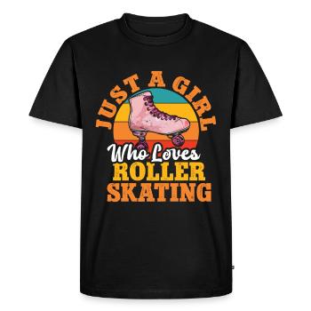 Roller Skates Funny 80s Roller Disco Skating - Men's Premium Organic T-Shirt - black - Front - Nico (187cm)