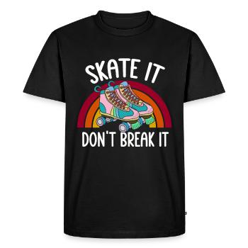 Roller Skates Funny 80s Roller Disco Skating - Men's Premium Organic T-Shirt - black - Front - Nico (187cm)