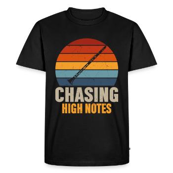 Clarinettiste Clarinette Jouant de la basse - T-shirt Premium bio Homme - noir - Devant - Nico (187cm)