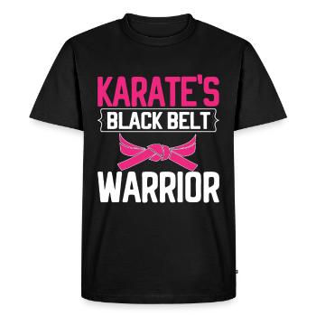 Karaté Fille Arts Martiaux Femmes Karaté Coup De Pied - T-shirt Premium bio Homme - noir - Devant - Nico (187cm)