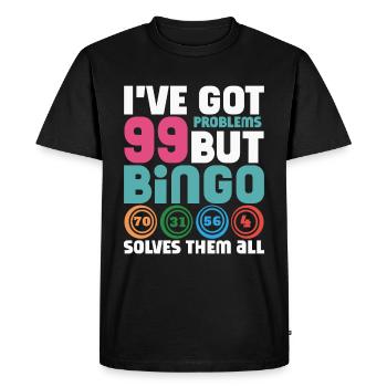 Joueur de bingo Gagnant de la loterie Bingo - T-shirt Premium bio Homme - noir - Devant - Nico (187cm)