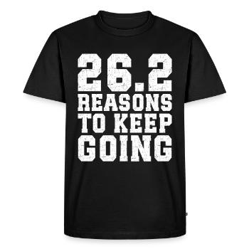 26. 2 Marathon Runners Funny Marathon Quote - Men's Premium Organic T-Shirt - black - Front - Nico (187cm)