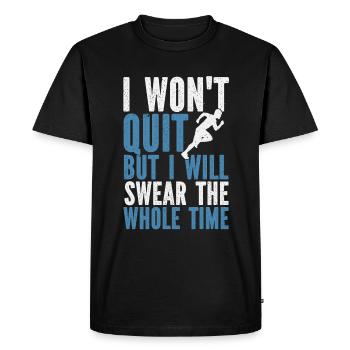 26. 2 coureurs de marathon citation drôle de marathon - T-shirt Premium bio Homme - noir - Devant - Nico (187cm)