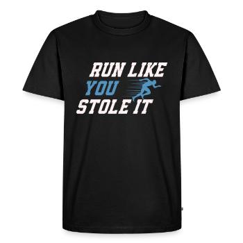 26. 2 coureurs de marathon citation drôle de marathon - T-shirt Premium bio Homme - noir - Devant - Nico (187cm)