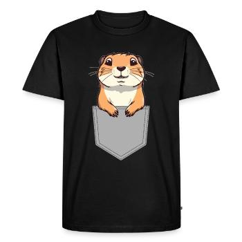 Funny Prairie -Dog Lover Funny Rodent - Men's Premium Organic T-Shirt - black - Front - Nico (187cm)