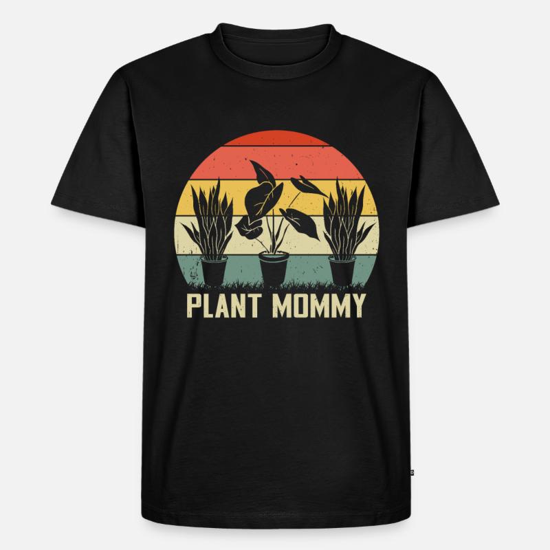 Pflanzenmutter Mutter Gartenpflanzen Blume - Männer Premium Bio T-Shirt - Schwarz