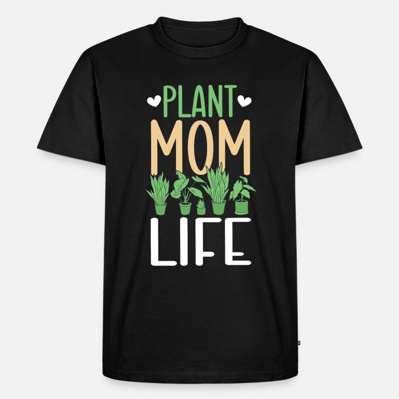 Pflanzenmutter Mutter Gartenpflanzen Blume - Männer Premium Bio T-Shirt - Schwarz