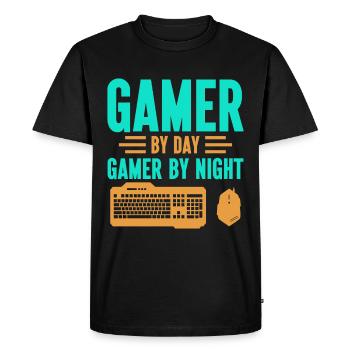 PC Video Gamer Computer Nerd Gaming WASD - Men's Premium Organic T-Shirt - black - Front - Nico (187cm)