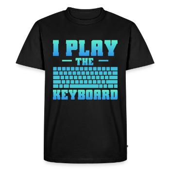 PC Video Gamer Computer Nerd Gaming WASD - Men's Premium Organic T-Shirt - black - Front - Nico (187cm)