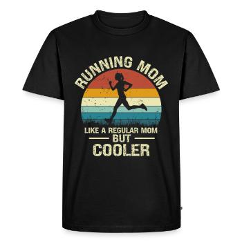Running Mom Marathon Runner Jogging - T-shirt Premium bio Homme - noir - Devant - Nico (187cm)