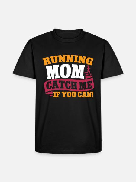 Running Mom Marathon Runner Jogging - T-shirt Premium bio Homme - noir
