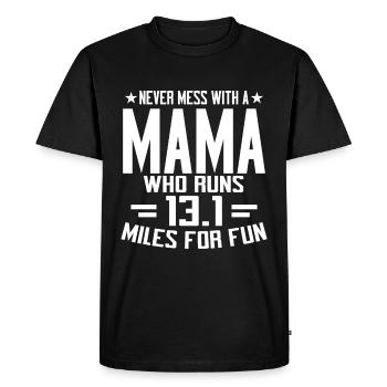 Running Mom Marathon Runner Jogging - T-shirt Premium bio Homme - noir - Devant - Nico (187cm)