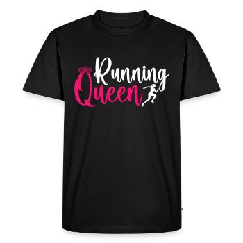 Coureur Filles Course Cross Country Piste Marathon - T-shirt Premium bio Homme - noir - Devant - Nico (187cm)