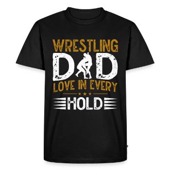 Lutte Papa Lutteur Hommes Fête des Pères - T-shirt Premium bio Homme - noir - Devant - Nico (187cm)