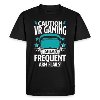Virtual Reality VR Gamer Funnz - Men's Premium Organic T-Shirt - black - Front - Nico (187cm)