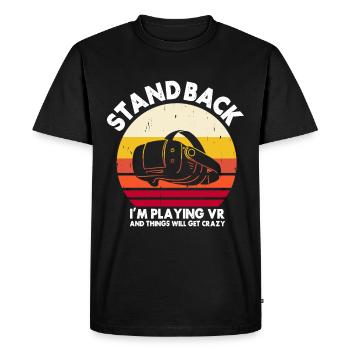 Virtual Reality VR Gamer Funnz - Men's Premium Organic T-Shirt - black - Front - Nico (187cm)
