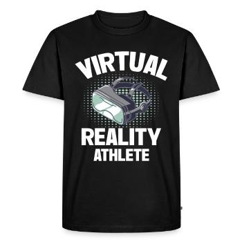 Virtual Reality VR Gamer Funnz - Men's Premium Organic T-Shirt - black - Front - Nico (187cm)