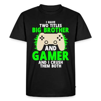 Big Brother Video Gamer New Brother Gaming - T-shirt Premium bio Homme - noir - Devant - Nico (187cm)