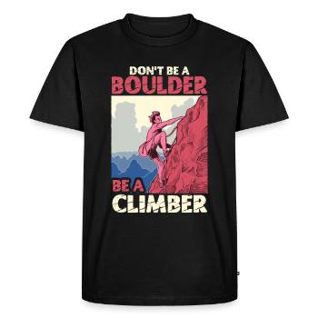 Escalade Montagne Bloc Escalade Grimpeur - T-shirt Premium bio Homme - noir - Devant - Nico (187cm)